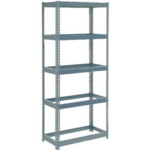 Global Equipment Extra Heavy Duty Shelving 36"W x 12"D x 72"H With 5 Shelves, No Deck, Gray 717048